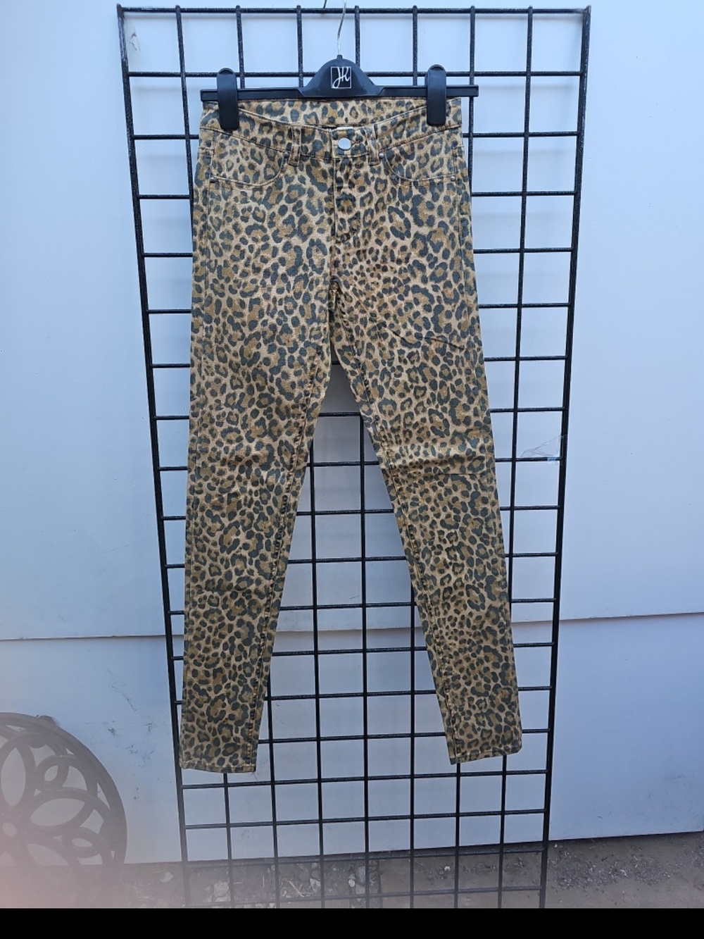Divided Leopard Print Skinny Jeans in Tan and Black